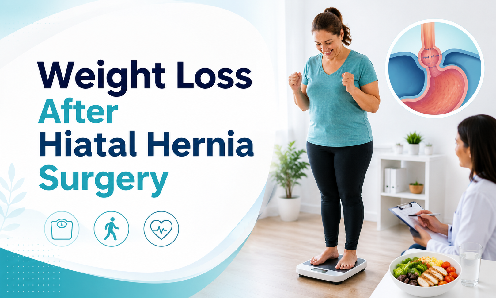Weight loss after hiatal hernia surgery
