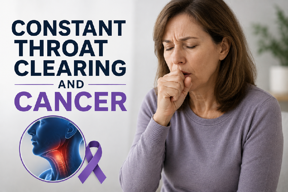 constant throat clearing and cancer